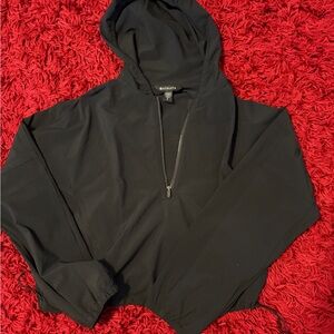 Athleta Black Hooded windbreaker